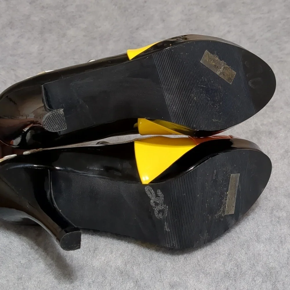 Funtasma Candy Corn Mary Jane Platform Heels womens sz 5 - Picture 7 of 16